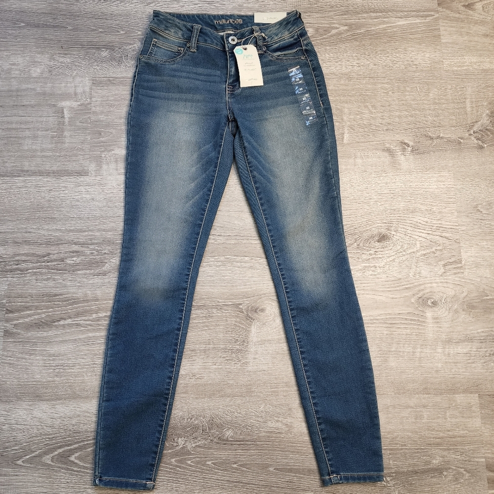 NWT MAURICES Mid Rise Denim Flex Jeggins Jeans